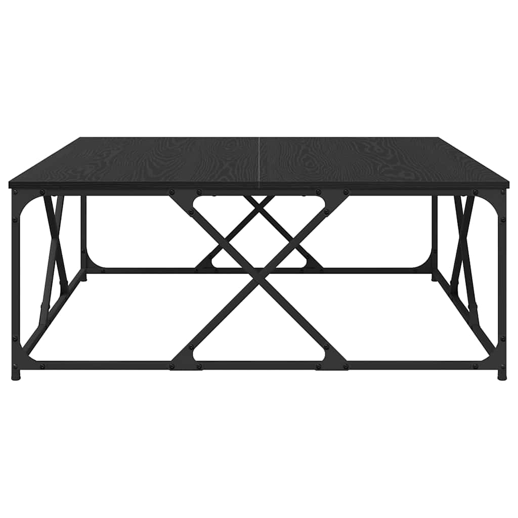 Coffee Table Black Oak 100 x 100 x 40 cm Engineered Wood