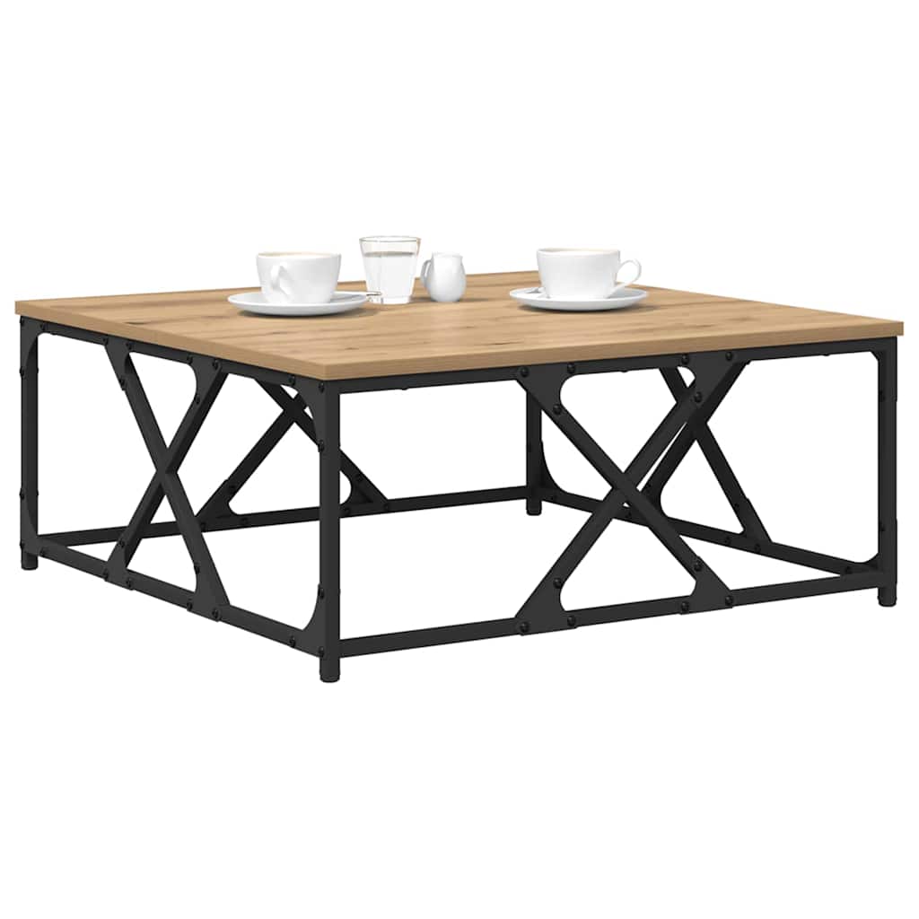 Coffee Table Artisan Oak 70 x 70 x 30 cm Engineered Wood