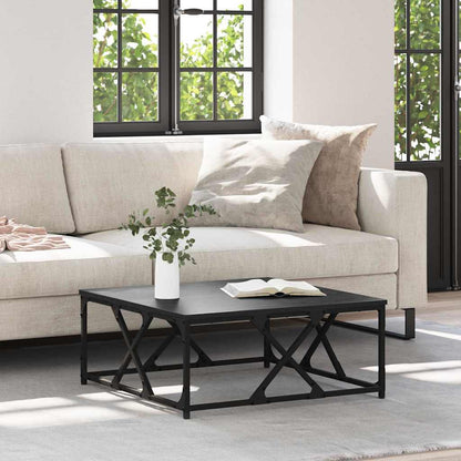 Coffee Table Black Oak 70 x 70 x 30 cm Engineered Wood