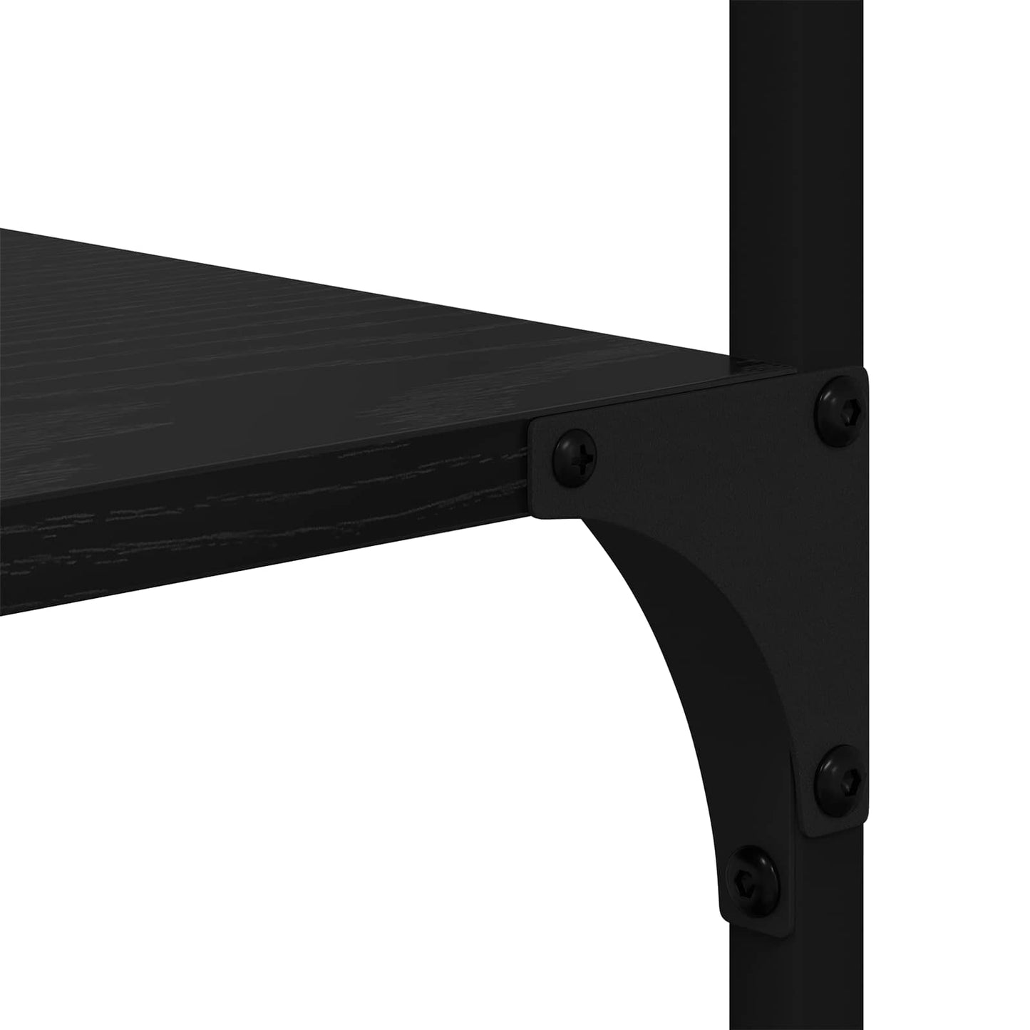 Bookshelf 5-Tier 99 x 35.5 x 176 cm Engineered Wood Black Oak