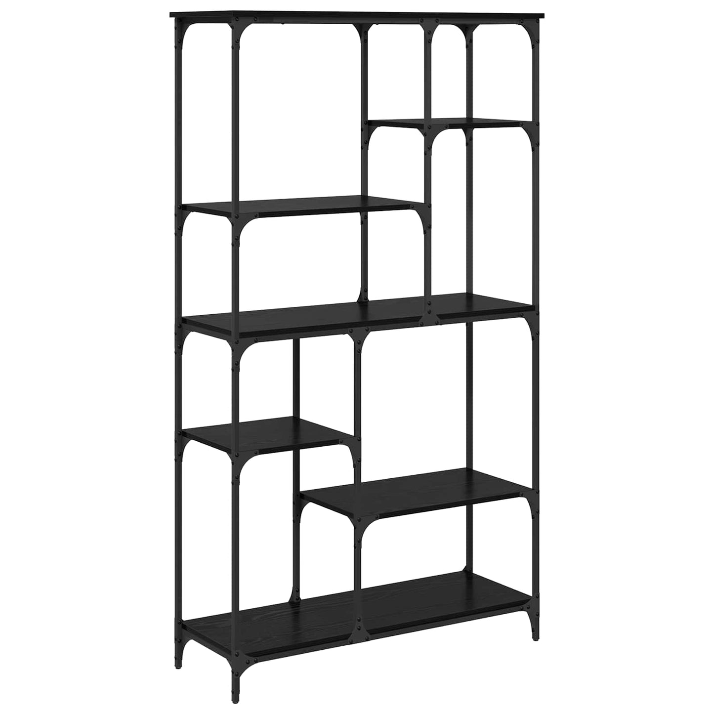 Bookshelf 5-Tier 99 x 35.5 x 176 cm Engineered Wood Black Oak
