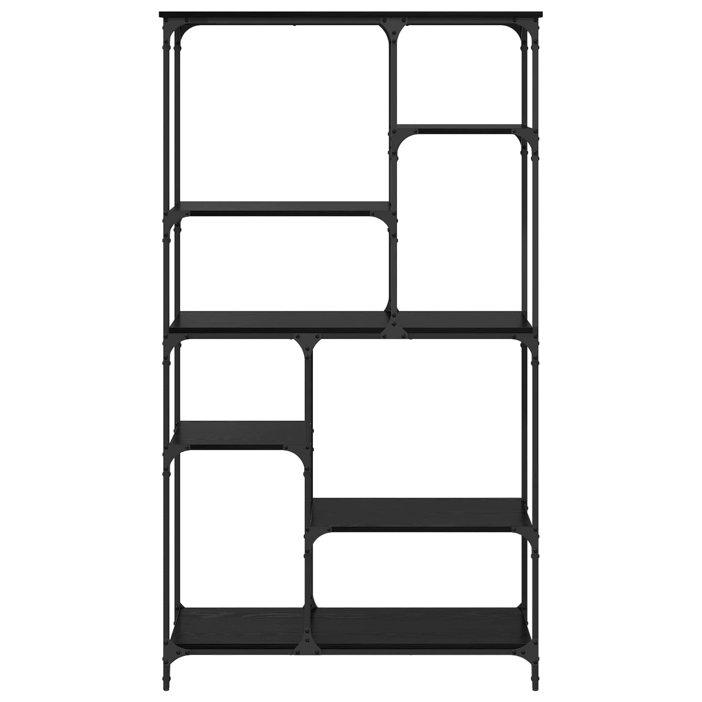Bookshelf 5-Tier 99 x 35.5 x 176 cm Engineered Wood Black Oak