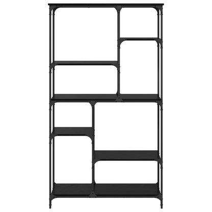 Bookshelf 5-Tier 99 x 35.5 x 176 cm Engineered Wood Black Oak