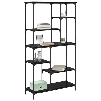 Bookshelf 5-Tier 99 x 35.5 x 176 cm Engineered Wood Black Oak