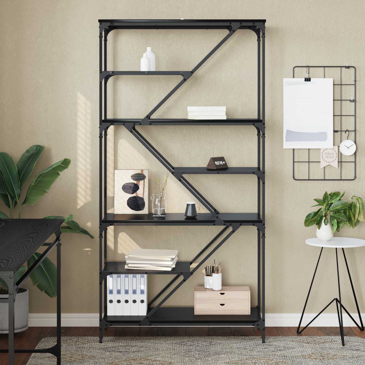 Bookshelf Black Oak 91 x 36 x 176 cm Engineered Wood