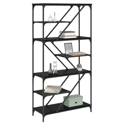 Bookshelf Black Oak 91 x 36 x 176 cm Engineered Wood
