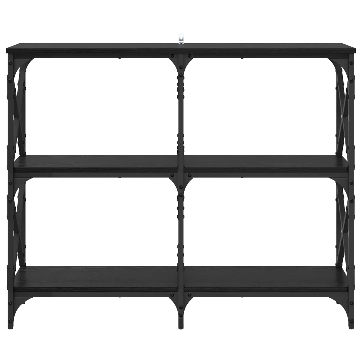Console Table Black Oak 100 x 28 x 80.5 cm Engineered Wood