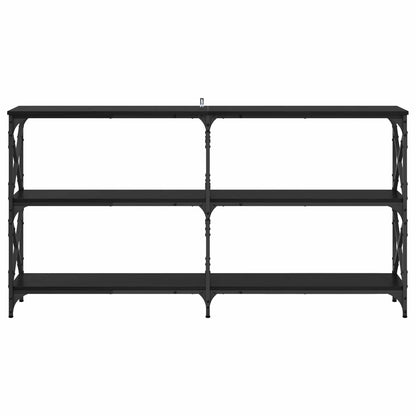 Console Table Black Oak 156 x 28 x 80.5 cm Engineered Wood
