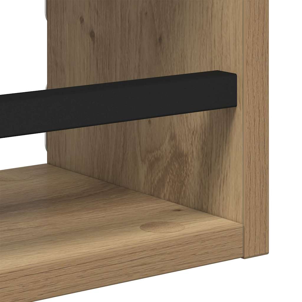 Wall Shelf Set with Shelf 3 pcs Artisan Oak 40 x 16 x 14 cm