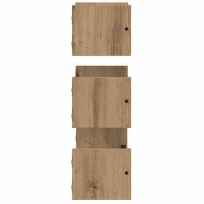 Wall Shelf Set with Shelf 3 pcs Artisan Oak 40 x 16 x 14 cm