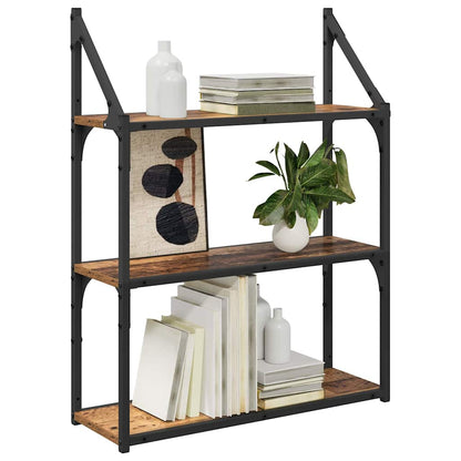 Wall Shelf Old Wood 60 x 21 x 78.5 cm Engineered Wood