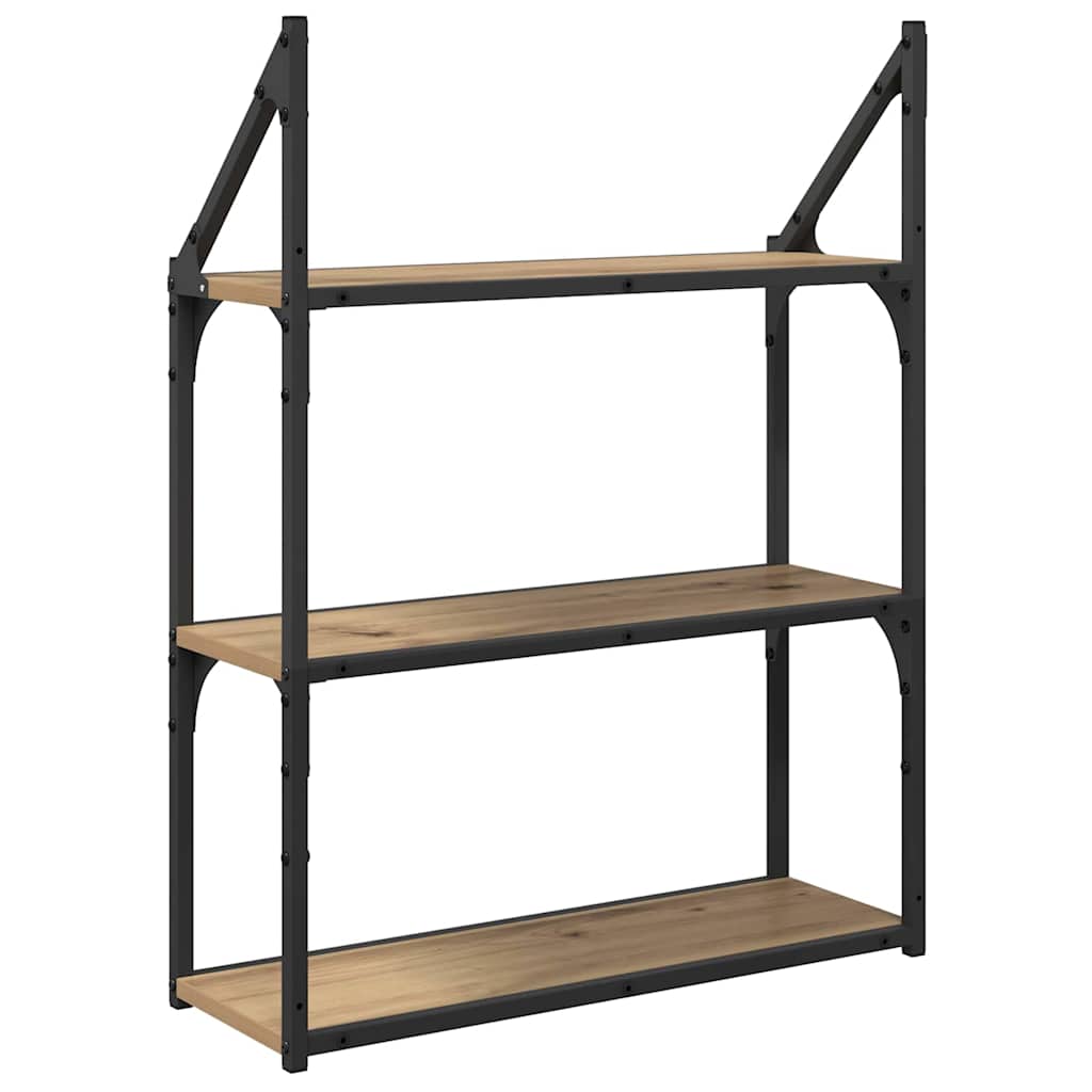 Wall Shelf Wall-Mounted Artisan Oak 60 x 21 x 78.5 cm