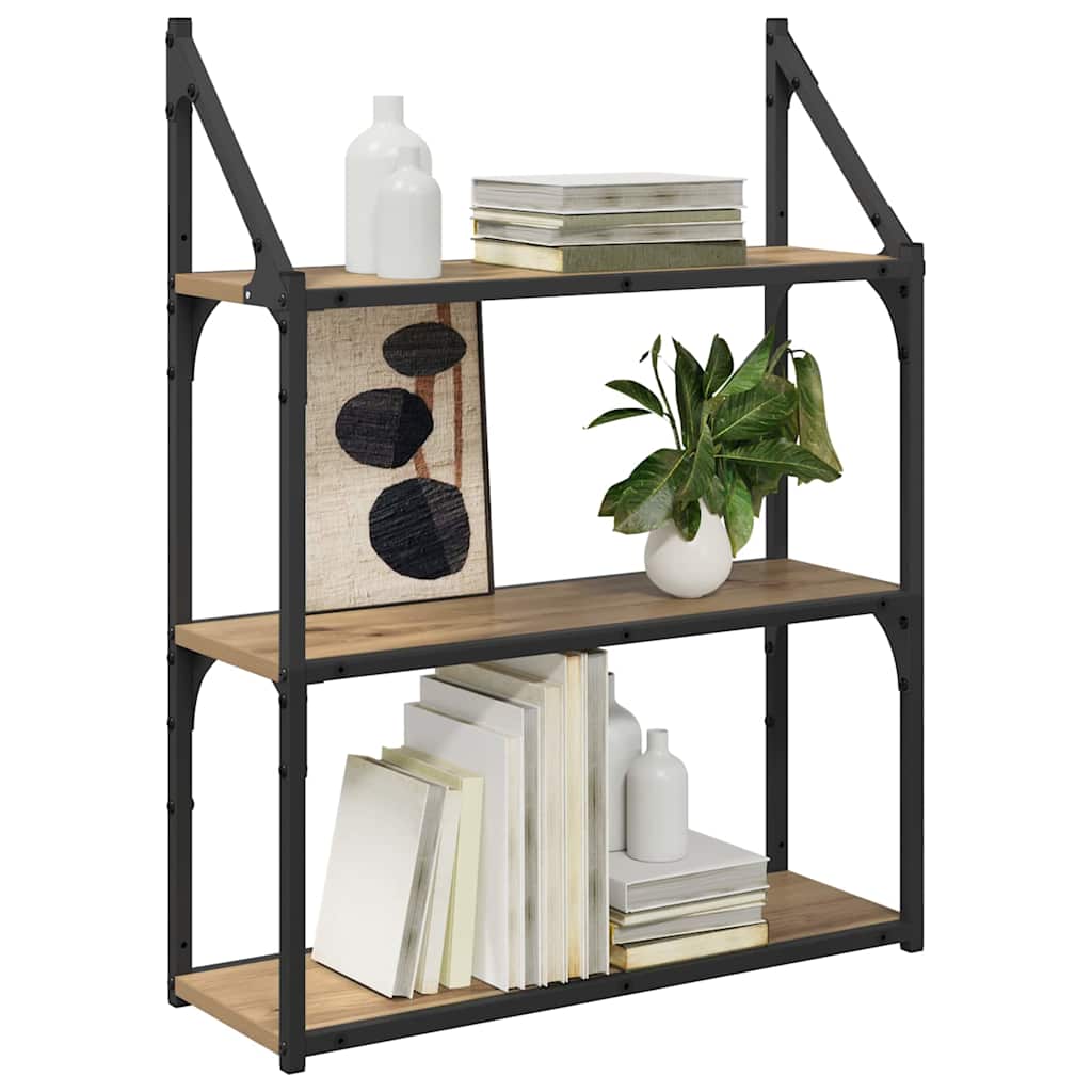 Wall Shelf Wall-Mounted Artisan Oak 60 x 21 x 78.5 cm