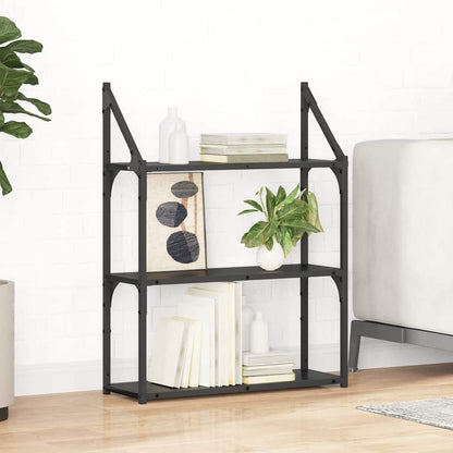 Wall Shelf Black Oak 60 x 21 x 78.5 cm Engineered Wood