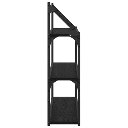 Wall Shelf Black Oak 60 x 21 x 78.5 cm Engineered Wood
