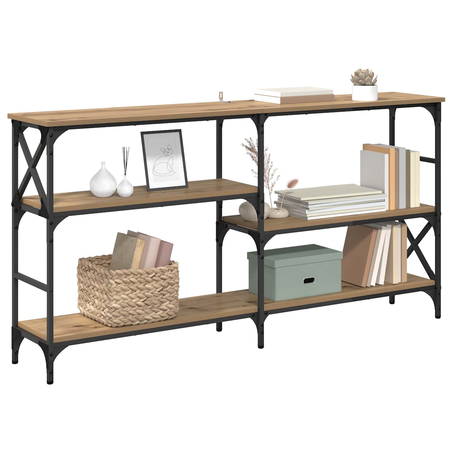 Console Table Artisan Oak 150 x 29 x 76.5 cm Engineered Wood