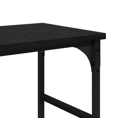 Console Table Black Oak 150 x 29 x 76.5 cm Engineered Wood