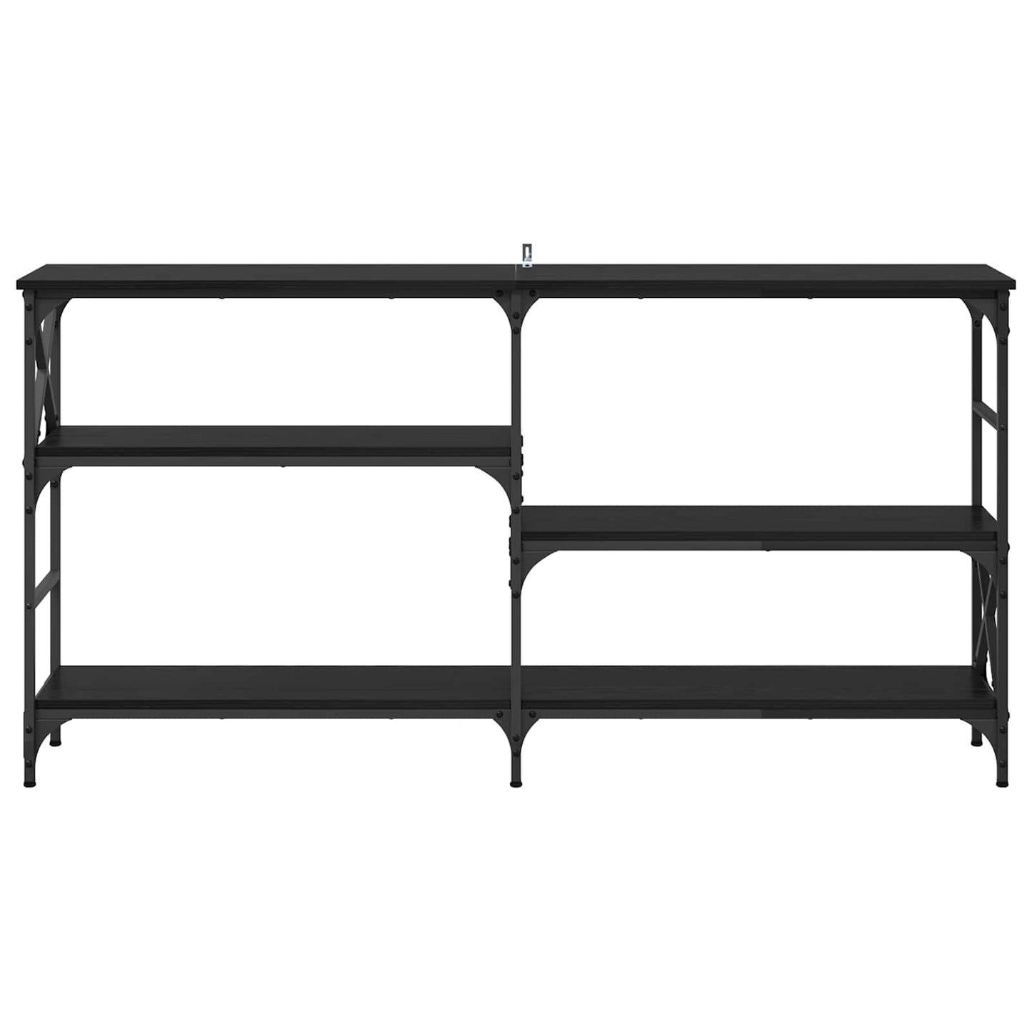 Console Table Black Oak 150 x 29 x 76.5 cm Engineered Wood