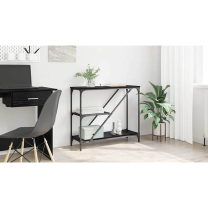 Console Table Black Oak 88.5 x 30 x 75 cm Engineered Wood