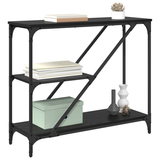 Console Table Black Oak 88.5 x 30 x 75 cm Engineered Wood
