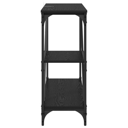 Console Table Black Oak 88.5 x 30 x 75 cm Engineered Wood