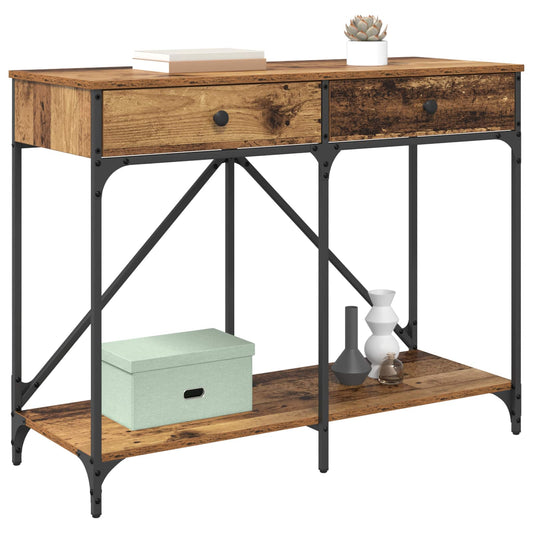 Console Table Old Wood 100 x 39 x 78.5 cm Engineered Wood