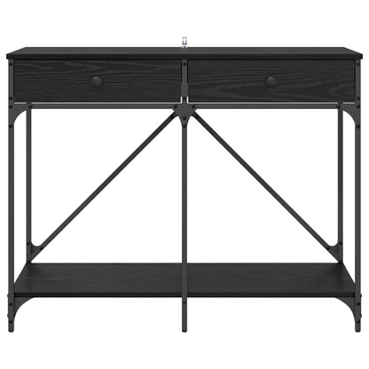 Console Table Black Oak 100 x 39 x 78.5 cm Engineered Wood