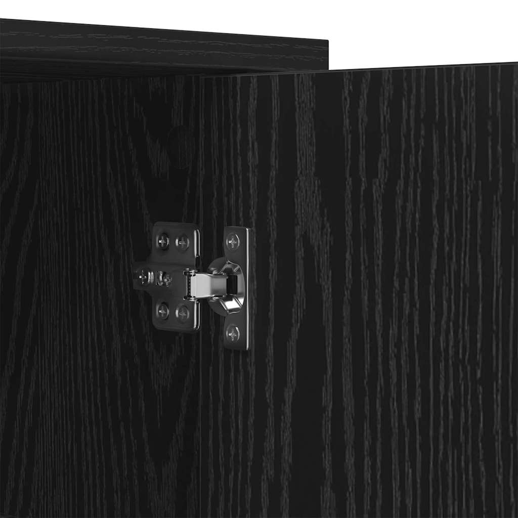 Sideboard Black Oak 70 x 30 x 80 cm Engineered Wood