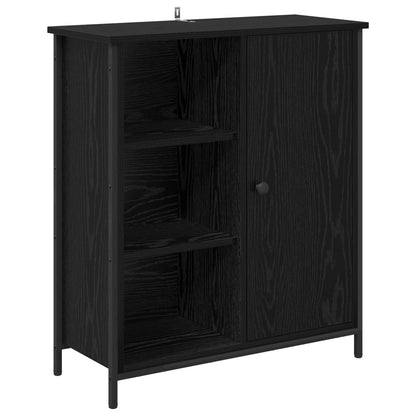 Sideboard Black Oak 70 x 30 x 80 cm Engineered Wood
