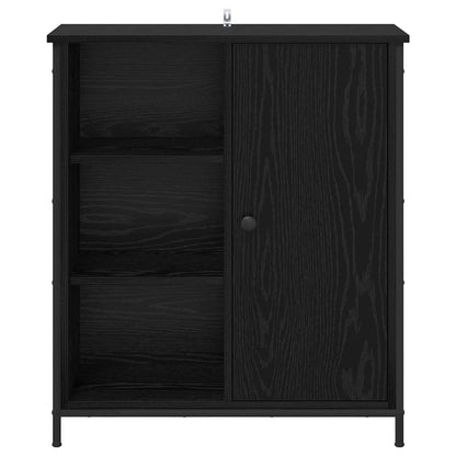 Sideboard Black Oak 70 x 30 x 80 cm Engineered Wood