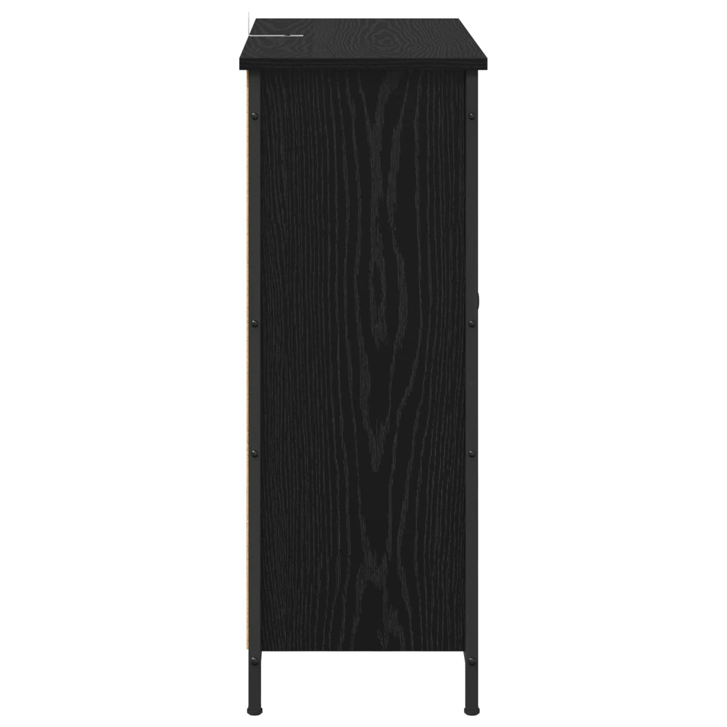 Sideboard Black Oak 70 x 30 x 80 cm Engineered Wood