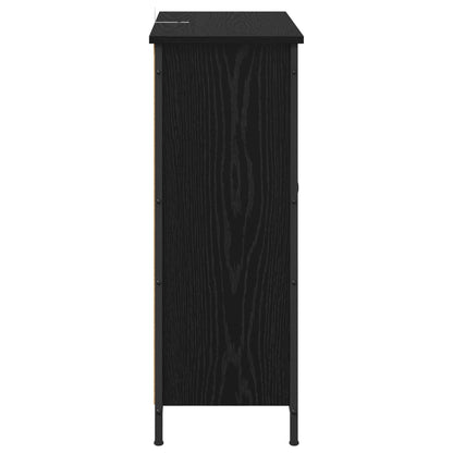 Sideboard Black Oak 70 x 30 x 80 cm Engineered Wood