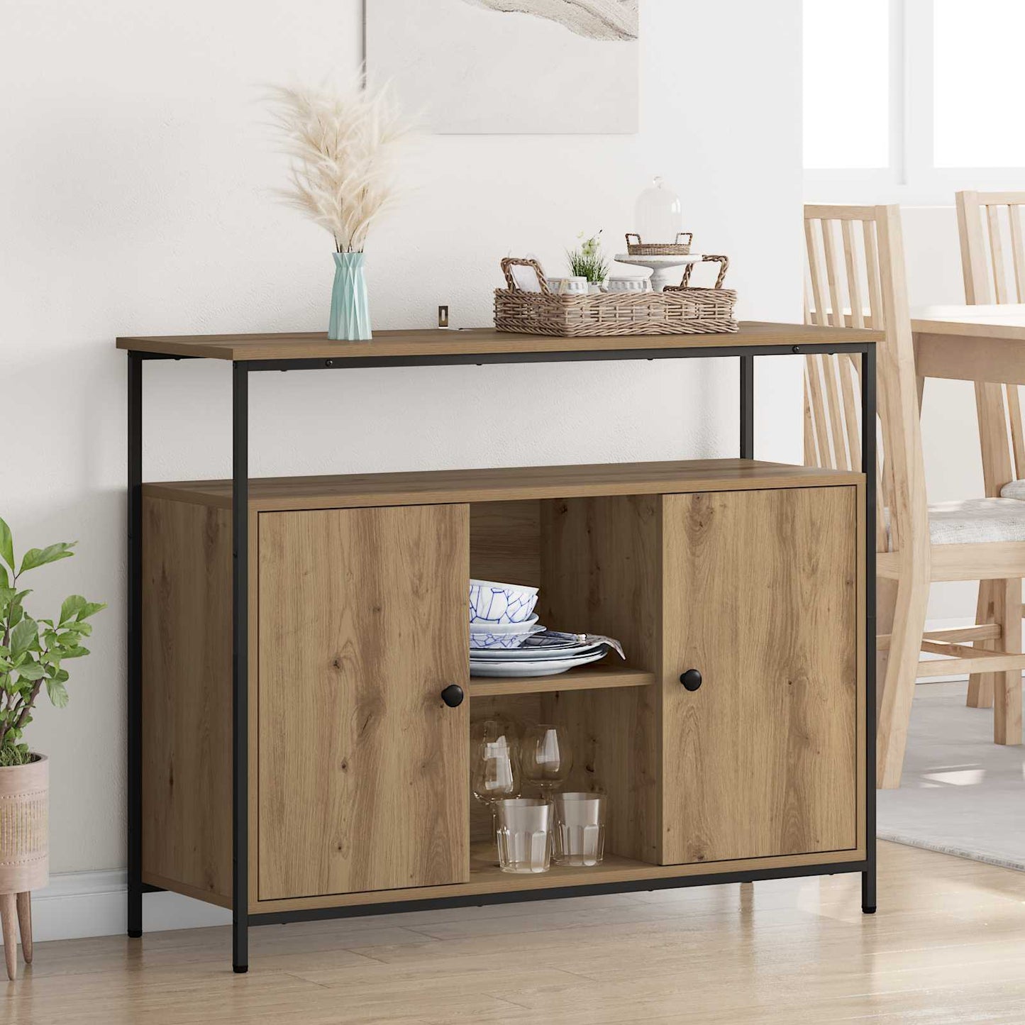 Sideboard Artisan Oak 100 x 35 x 80 cm Engineered Wood