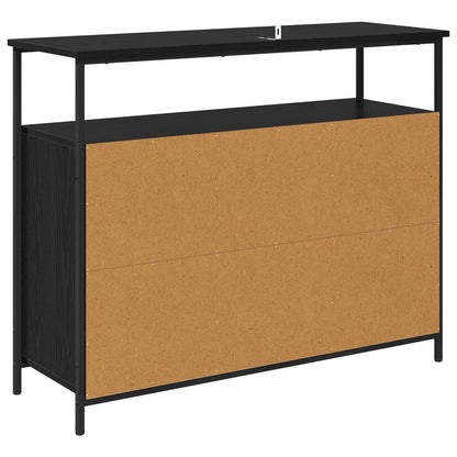 Sideboard Black Oak 100 x 35 x 80 cm Engineered Wood