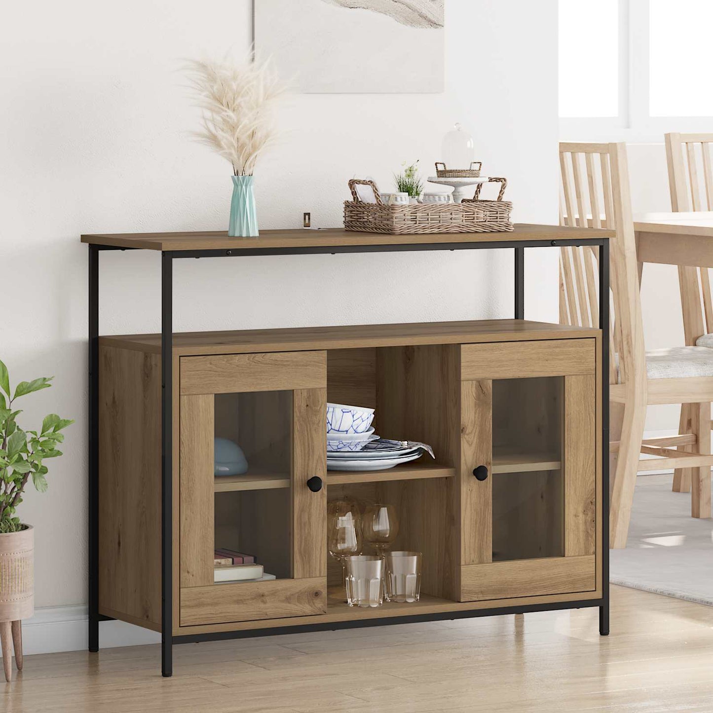 Sideboard Artisan Oak 100 x 35 x 80 cm Engineered Wood