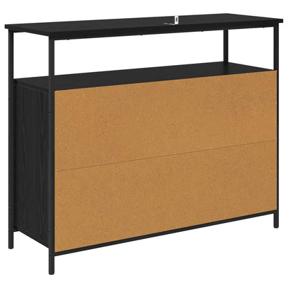 Sideboard Black Oak 100 x 35 x 80 cm Engineered Wood