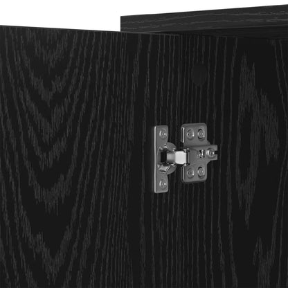 Sideboard Black Oak 100 x 33 x 75 cm Engineered Wood