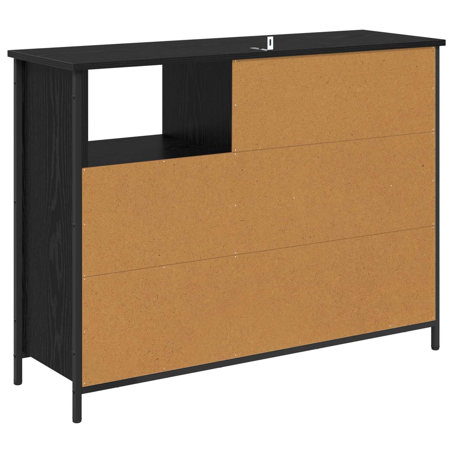 Sideboard Black Oak 100 x 33 x 75 cm Engineered Wood