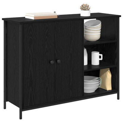 Sideboard Black Oak 100 x 33 x 75 cm Engineered Wood