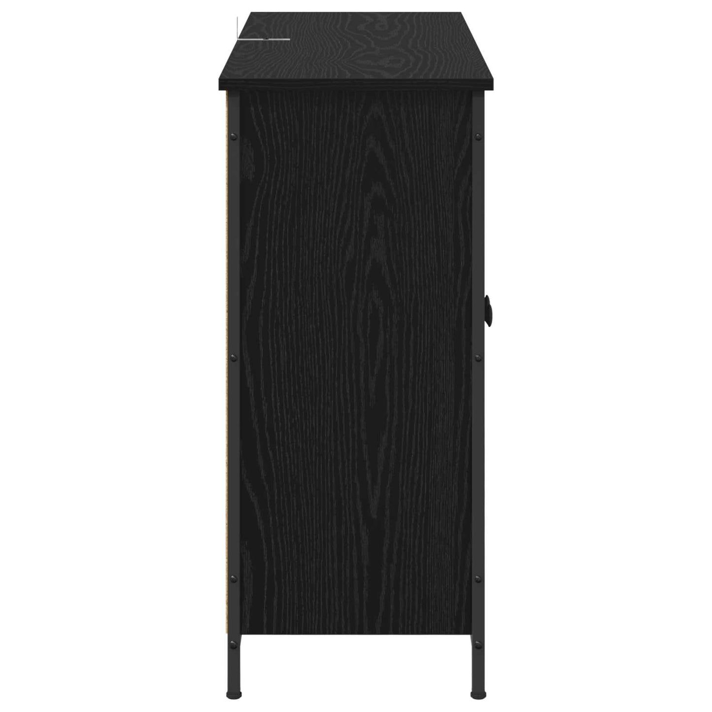 Sideboard Black Oak 100 x 33 x 75 cm Engineered Wood