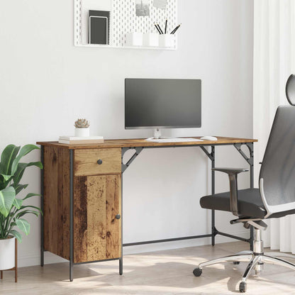 Computer Desk Old Wood 131 x 48 x 75 cm Engineered Wood