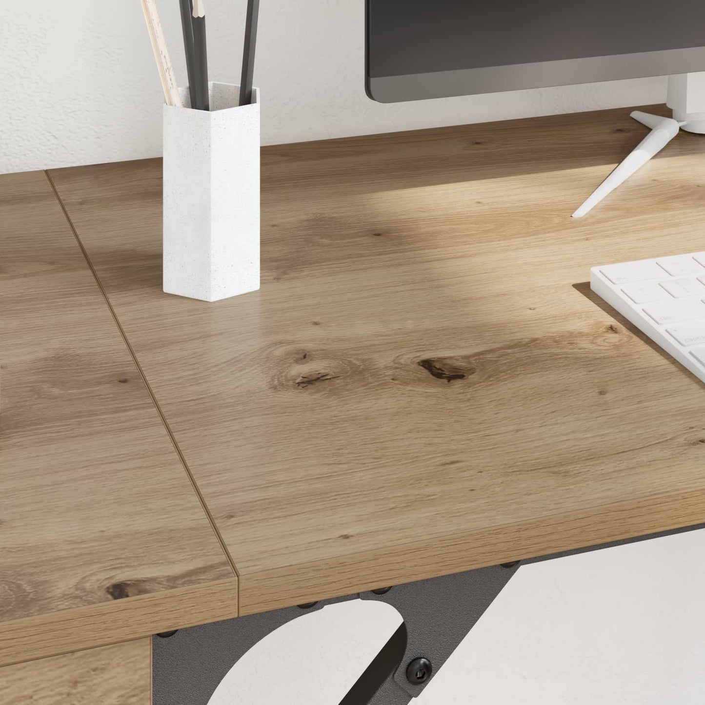 Computer Desk Artisan Oak 131 x 48 x 75 cm Engineered Wood