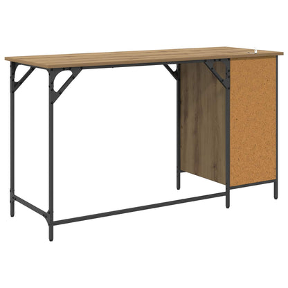 Computer Desk Artisan Oak 131 x 48 x 75 cm Engineered Wood
