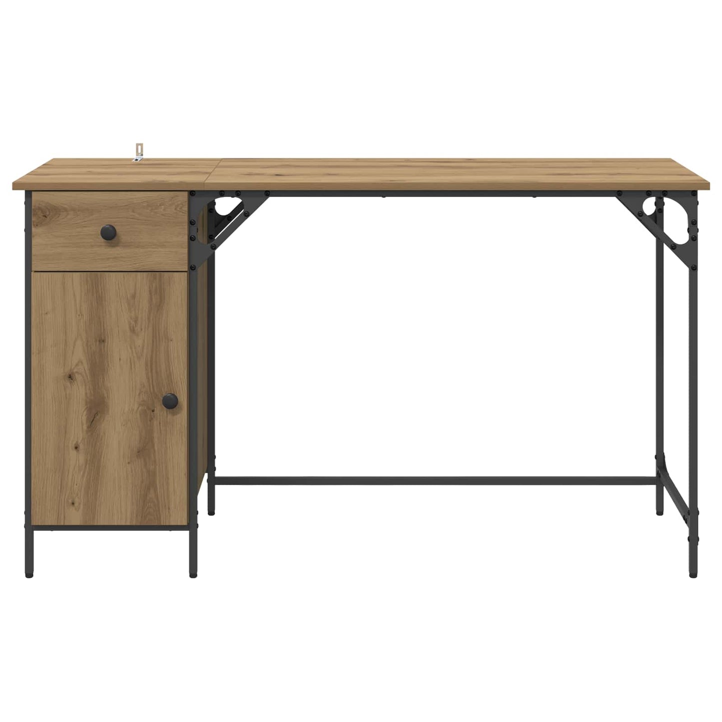 Computer Desk Artisan Oak 131 x 48 x 75 cm Engineered Wood