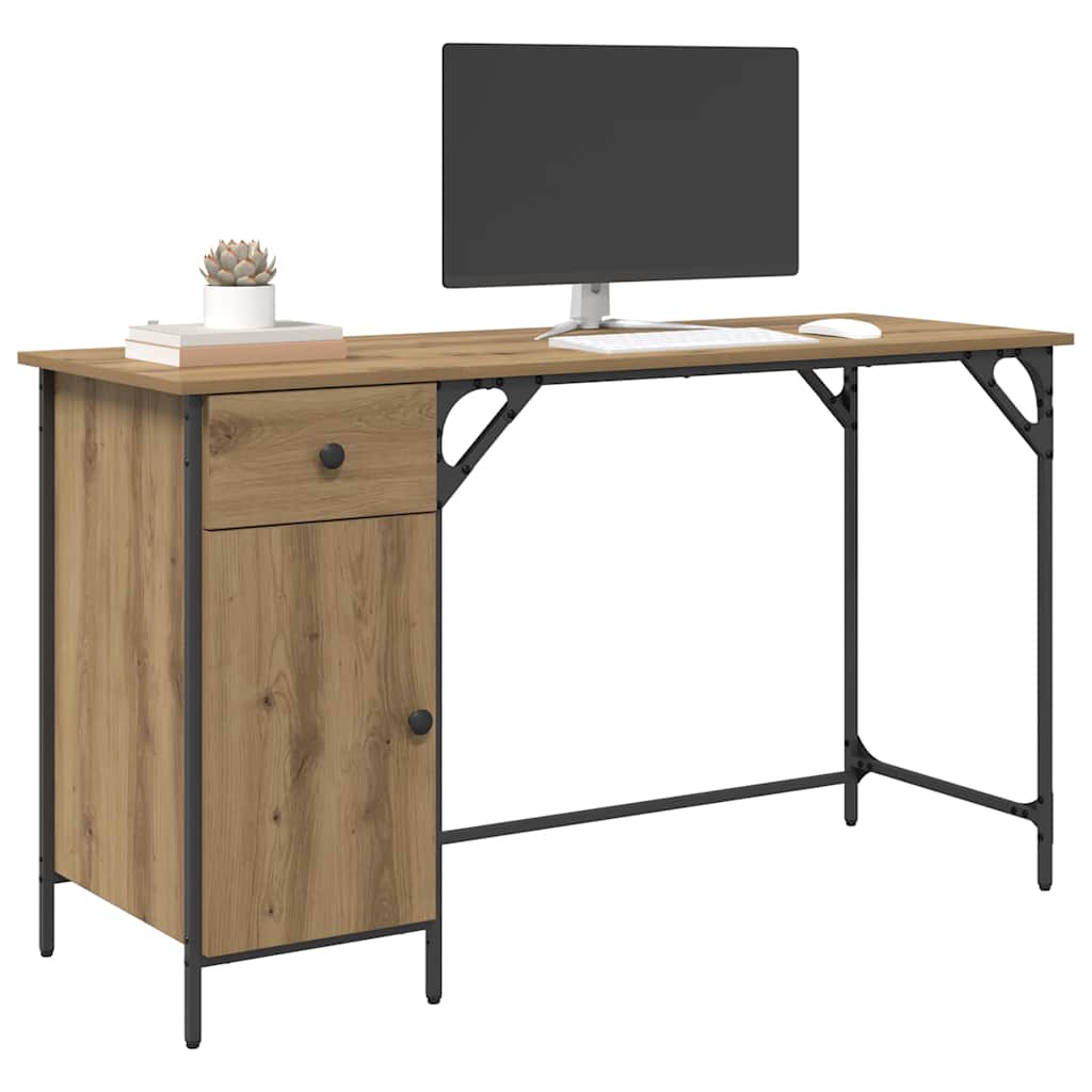 Computer Desk Artisan Oak 131 x 48 x 75 cm Engineered Wood
