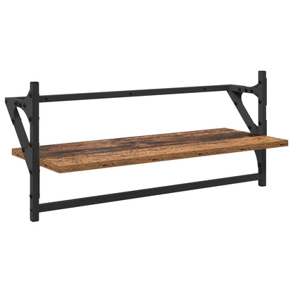 Wall Shelf Set Wall-Mounted 6 pcs Old Wood 100 x 25 x 30 cm