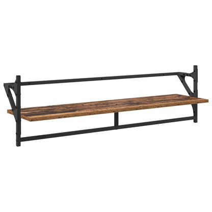 Wall Shelf Set 6 pcs Old Wood 100 x 25 x 30 cm Engineered Wood