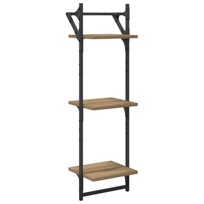 Wall Shelf Set with Shelf 6 pcs Artisan Oak 100 x 25 x 30 cm