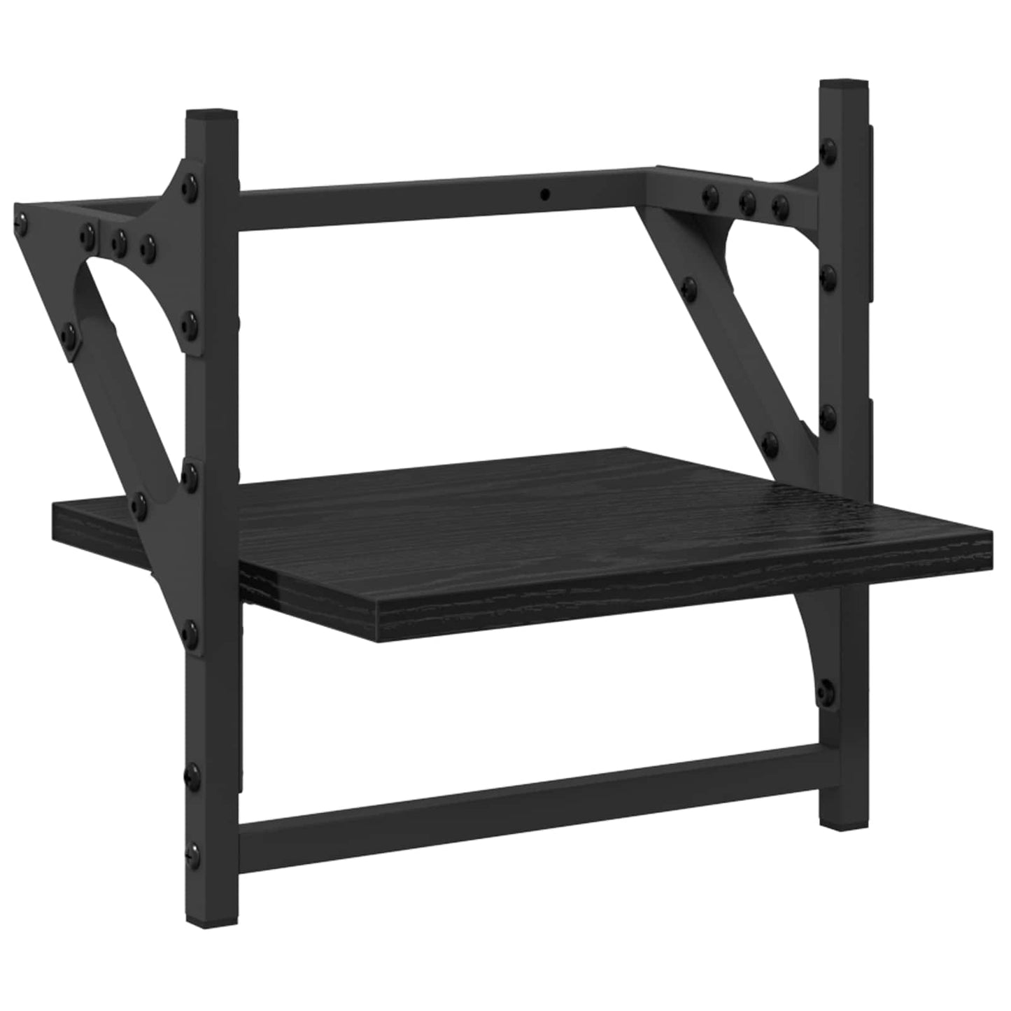 Wall Shelf Set 6 pcs Black Oak 100 x 25 x 30 cm Engineered Wood