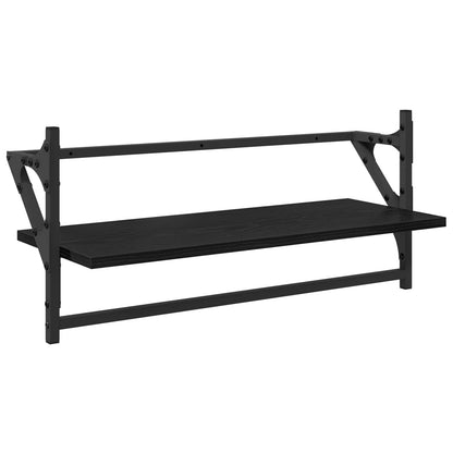 Wall Shelf Set 6 pcs Black Oak 100 x 25 x 30 cm Engineered Wood